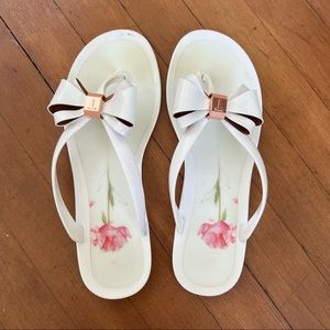Ted Baker White Flip Flops